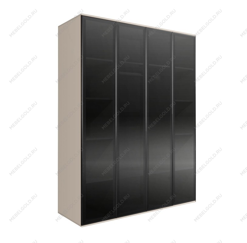 Шкаф 4-х дверный Bogemia Air (Слоновая кость/Черный) БМШ2/4(4)