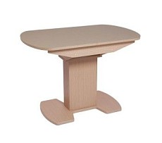 Стол Корсика 110 (110/141,5 х 70/стекло MATTE каппучино/ЛДСП Дуб выбеленный)