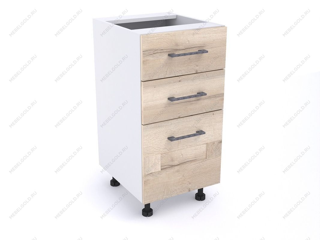Стол с ящиками СЯ-40 (520), Дублин (400*520*820) Дуб галифакс белый, 21680