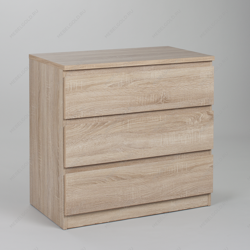 МАЛЬТА комод ИКЕА / IKEA 3 ящика 80х76 сонома | изображение 1