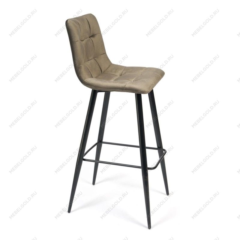 Стул барный CHILLY (mod.7095б) темно-серый barkhat 14/черный | изображение 1