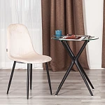 Стул BREEZE (mod. JSC-58), Велюр/металл, 44 х 53 х 86 см, creamy (кремовый) HLR 5 / черный | изображение 9