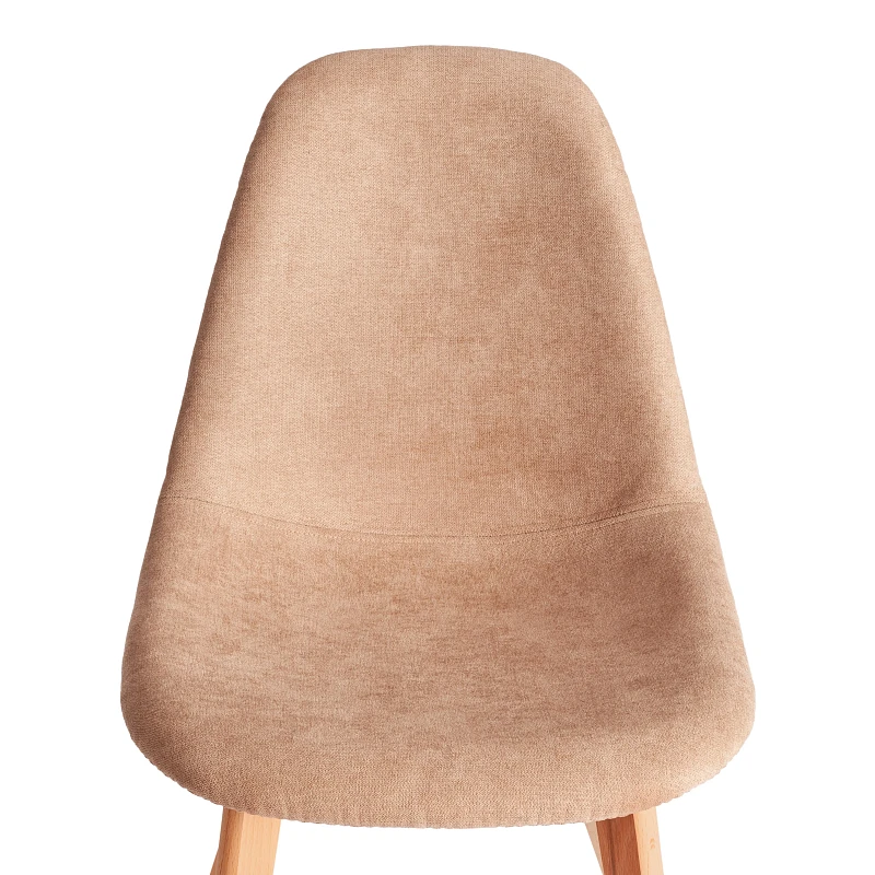 Стул CINDY SOFT (mod. C1021F1-1), фактурный велюр/дерево бук, 55 х 48 х 83 см, Бежевый LY1701-4 / натуральный | изображение 5