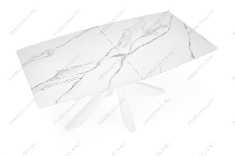 Стол обеденный Halmar VIVALDI 160 раскладной (белый мрамор/белый) | изображение 3