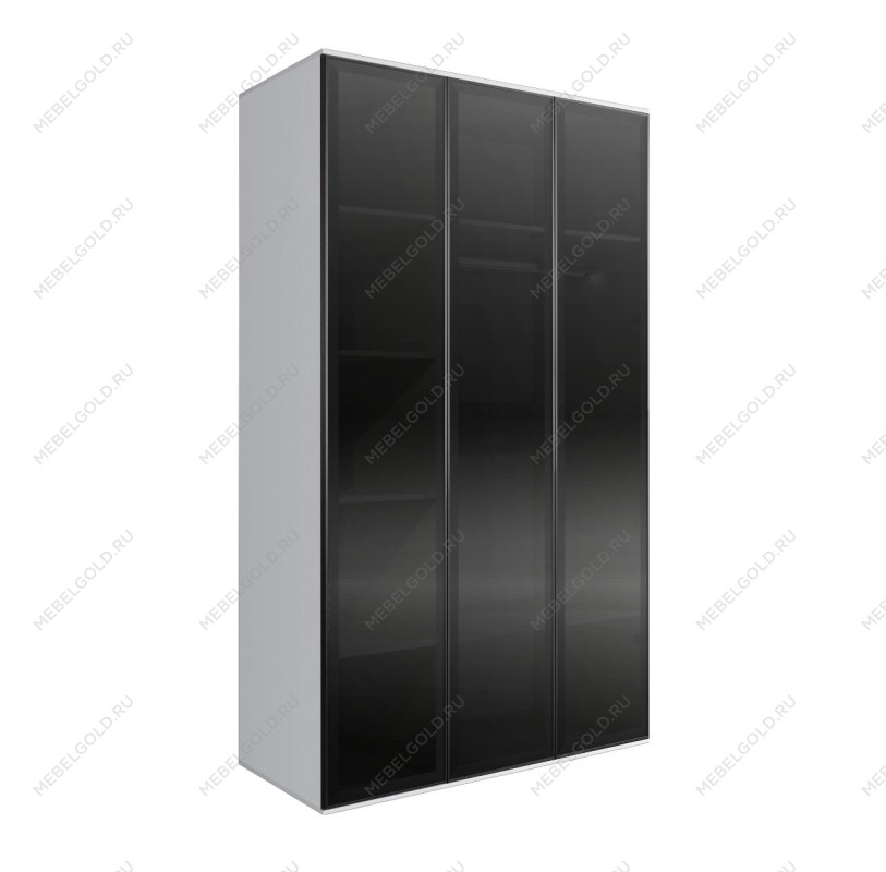 Шкаф 3-х дверный Bogemia Air (Белый/Черный) БМШ2/3(3)