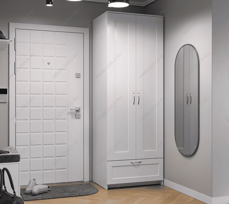 БРИМНЭС / СИРИУС Шкаф ИКЕА / IKEA комбинированный 2 двери и 1 ящик белый | изображение 5