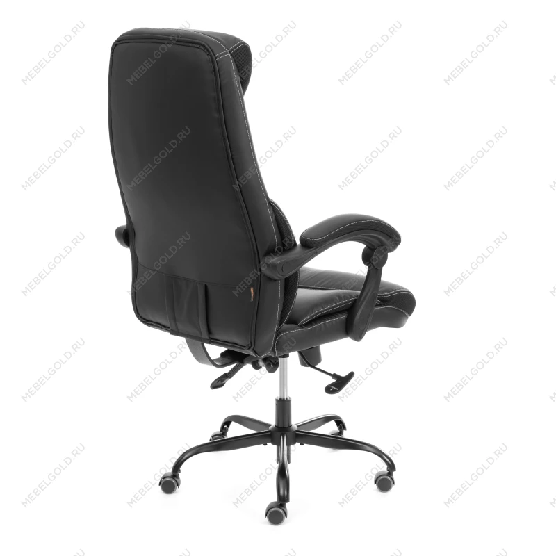 Кресло Cambridge metalBL, кож/зам/ткань, черный/черный, 36-6/11 | изображение 3