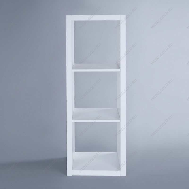 КАЛЛАКС / ФОРА Стеллаж ИКЕА / IKEA 3, с тремя открытыми ячейками, тамбурат, цвет белый | изображение 2