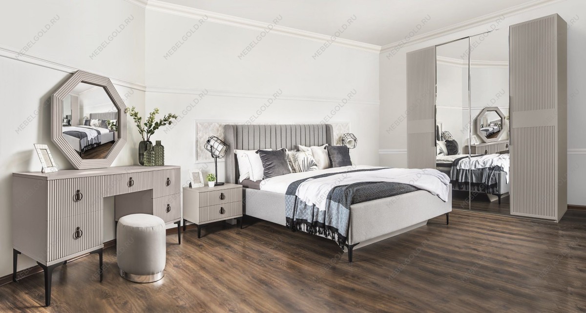 Кровать Стелла 160х200 светло серый камень | изображение 9