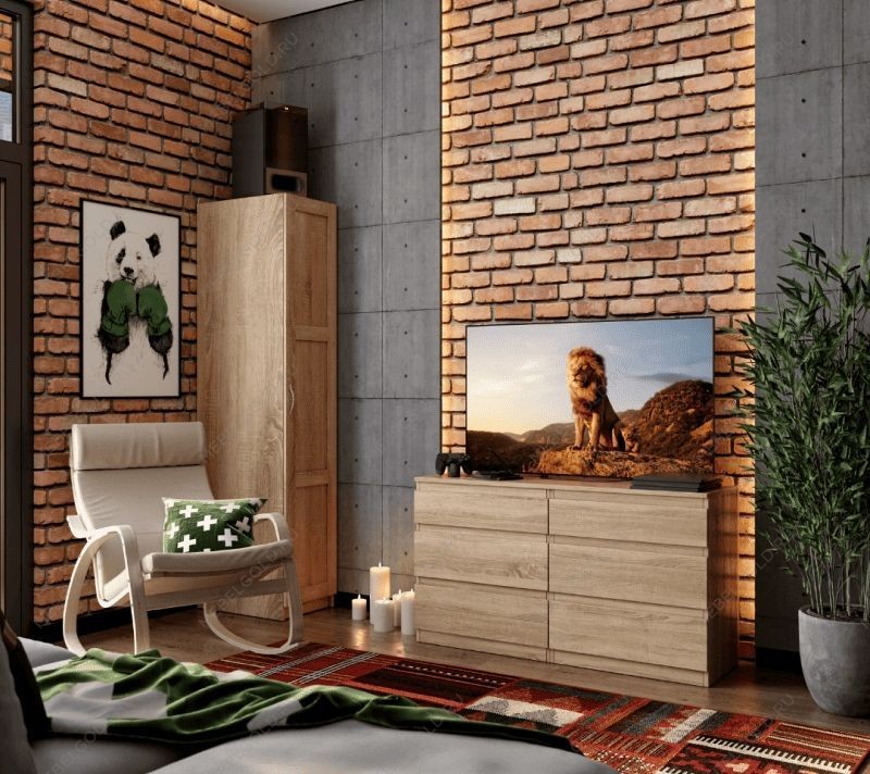 КАСТОР (KULLEN) комод ИКЕА / IKEA 6 ящиков сонома | изображение 5