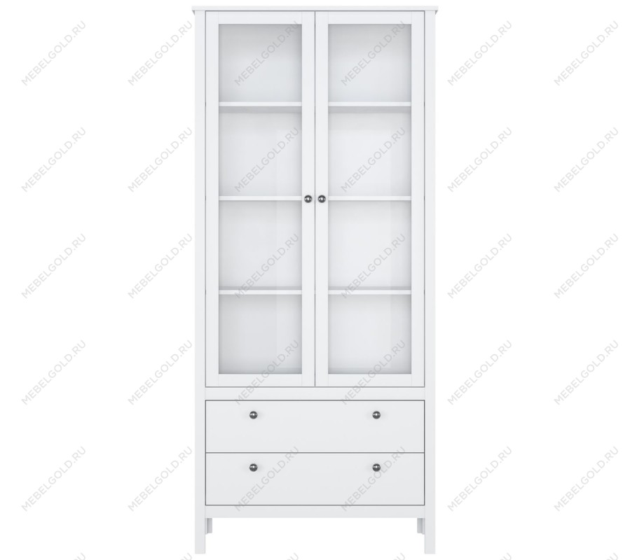 Шкаф-витрина Ева (Хельга) REG2W2S белый