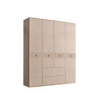 Шкаф 4-х дверный с ящиками Римини СОЛО (Латте/Золото) РМШ2/41(s)