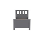 САГА кровать одинарная 90х200 серая | изображение 1