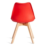 Стул TULIP (mod. 73-1), дерево/пластик/экокожа, 47,5x55x80 см, Красный (Red) | изображение 3