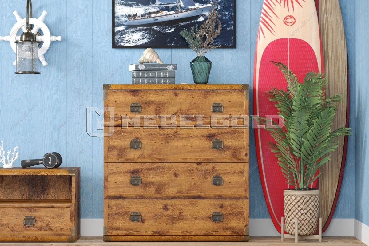 Комод Индиана JKOM4S/80 дуб саттер | изображение 1