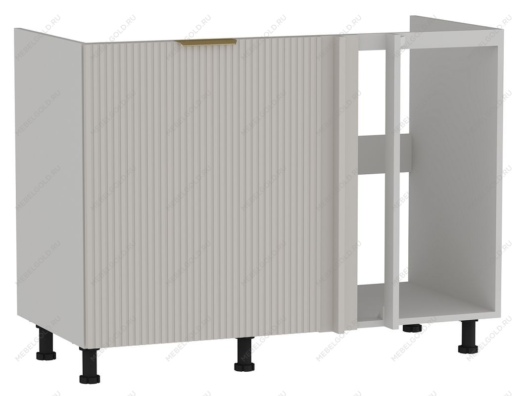 Стол под мойку угловой СМУ-120, Монза (1100*554*820) Экокожа Бежевый, 23115