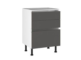 Стол с ящиками СЯ-60, Виста (600*523*870) Экокожа Серый, 26619