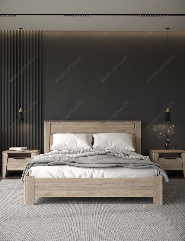 Кровать 1400 с подъемным механизмом, Юта (1622*2130*1004) Дуб Мария | изображение 2