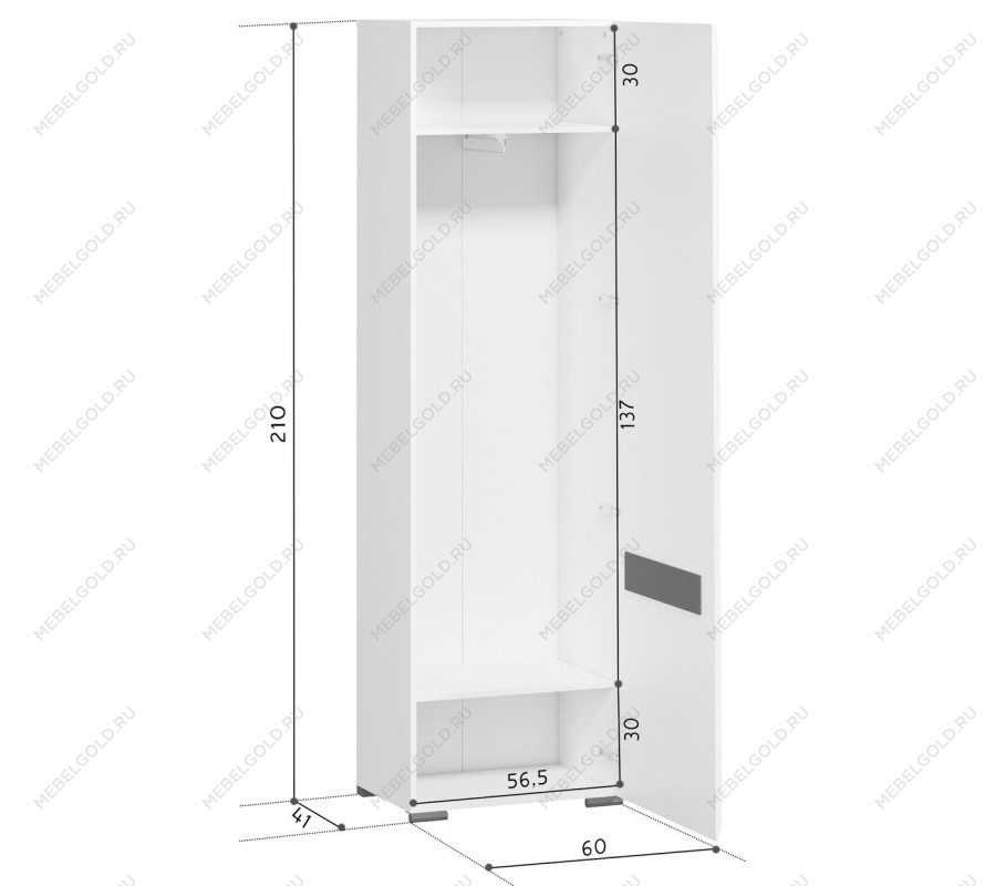 Шкаф Ацтека SZF1D/21/6 белый | изображение 1