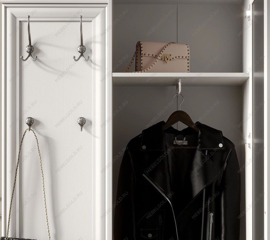 Шкаф с вешалкой Кентаки PPK/110P белый | изображение 2