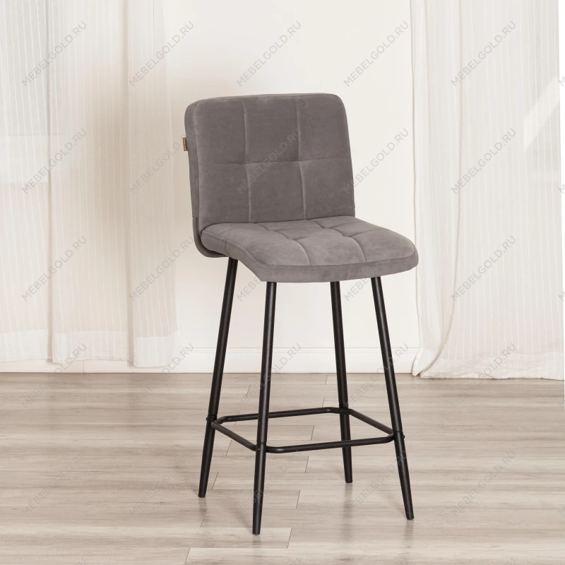 Полубарный стул Medeo/Медео, велюр, серый, 29, 42х56х102 см | изображение 13
