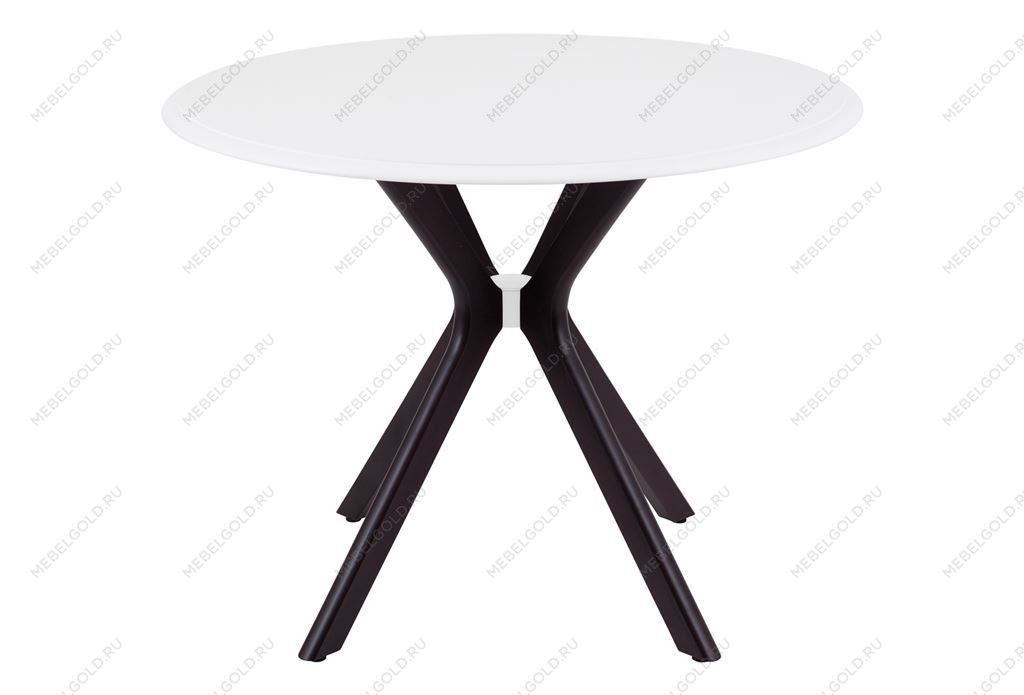 Стол Пекин (1000*1000/цвет столешницы Белый/цвет ножек Венге) | изображение 2