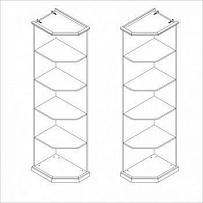 Натали стеллаж для шкафа правый белый глянец