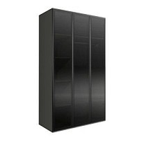 Шкаф 3-х дверный Bogemia Air (Серый/Черный) БМШ2/3(3)