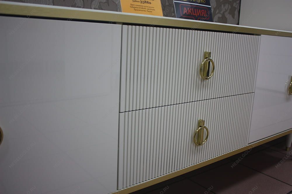 Витрина 1-ств. (левая) Римини СОЛО (белый золото) РМВ1-1С (s) - Выставка Балашиха | изображение 12