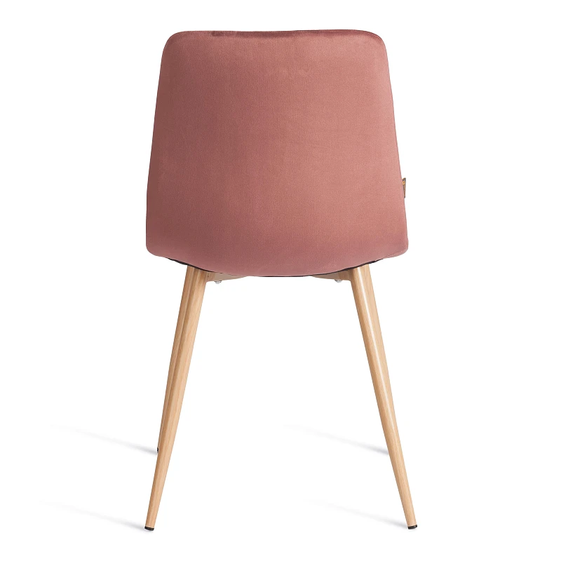 Стул CHILLY (mod. JSC-220), Велюр/металл, 44,5х52,5х88 см, Coral (коралловый) HLR44 / натуральный | изображение 3