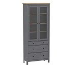 САГА шкаф с витриной 90 серый/ясень | изображение 3