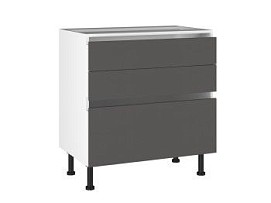 Стол с ящиками СЯ-80, Виста (800*523*870) Экокожа Серый, 26621