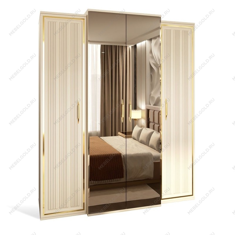 Шкаф Замира 4-дверный бежевый