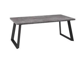 Стол Napoli Lux (R)-200 раздвижной (Дымчатая керамика/черный) 200(290)х105