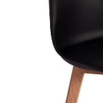 Стул барный TULIP BAR (mod. C1014H-1), пластик/дерево, 42 х 47,5 х 104 см, Black (Черный) 3010/ натуральный | изображение 7