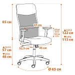Кресло PRACTIC PLT, ткань/кож/зам, черный, TW-11 / W-11 / 36-6 | изображение 15