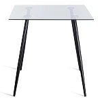 Стол SOPHIA (mod. 5003), металл/стекло (8мм), черный / прозрачный, 110 х 80 х 75 см | изображение 1