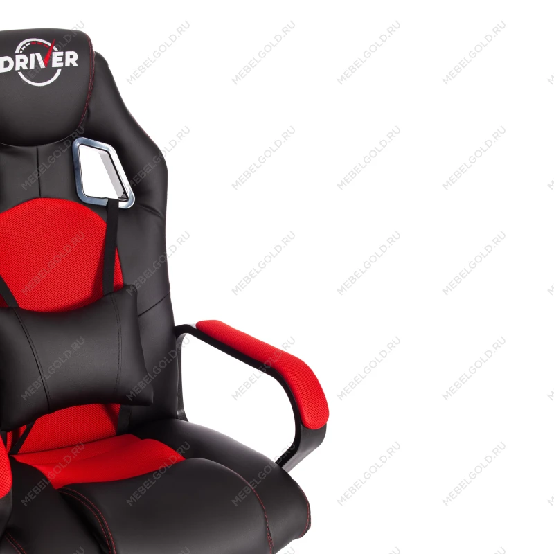 Кресло DRIVER (22), кож/зам/ткань, черный/красный, 36-6/TW-08 | изображение 11