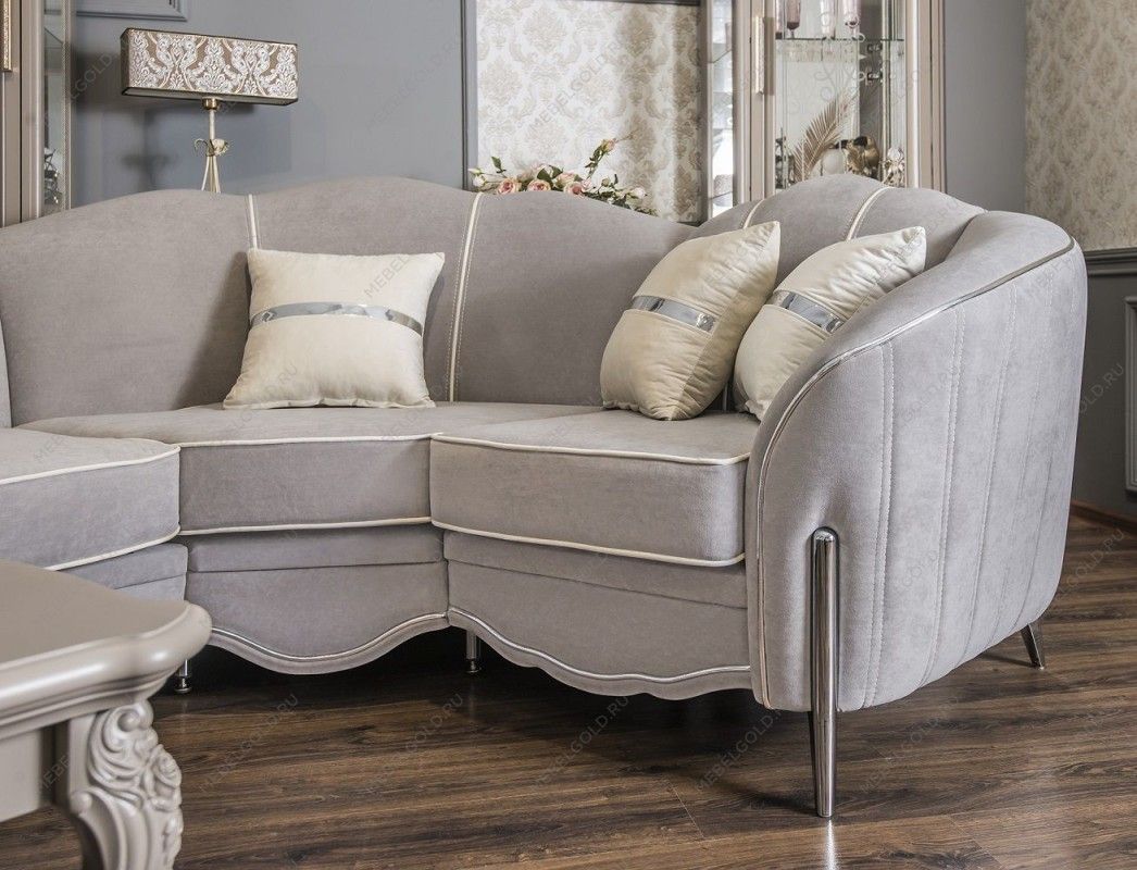 Диван Гравита угловой 2-у-1 серый серебро | изображение 3