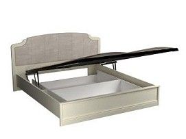 Кровать Люкс 1800 с подъемным механизмом, Сиена (1994*2110*1090), Береза бежевая велюр