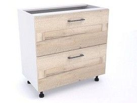 Стол с ящиками СЯ-80 (2), Дублин (800*470*820) Дуб галифакс белый, 21622