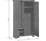 Шкаф с вешалкой Кентаки PPK/110P каштан | изображение 2