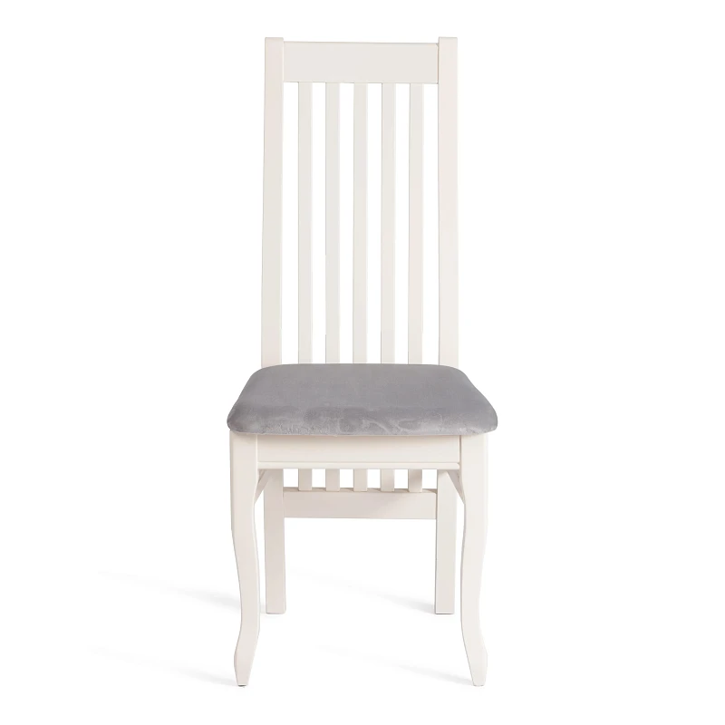 Стул DOLCE мягкое сидение, бук, 40х46х100см, ivory white, велюр Tenerife Ultimate grey | изображение 4