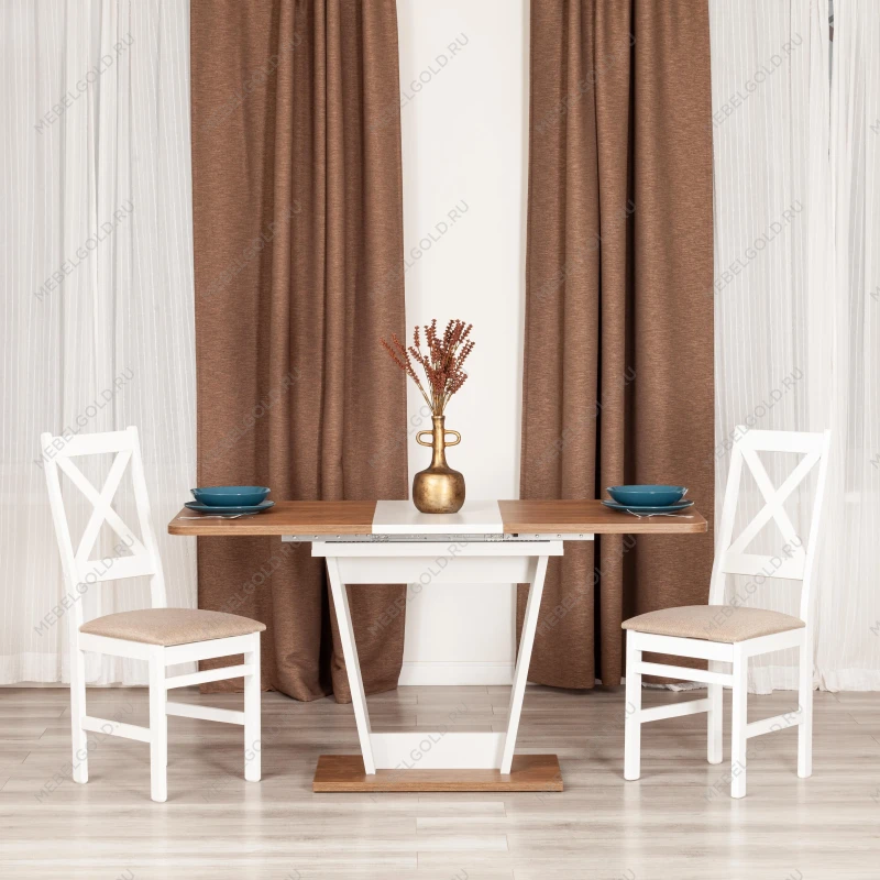 Стол обеденный FOX раздвижной, ЛДСП, 68.6x110-145x75 см, Дуб Канзас/Пепел | изображение 13