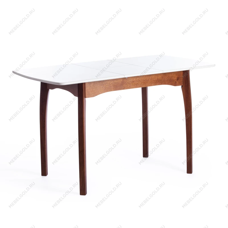 Стол CATERINA, бук, мдф, 100+30x70x75, коричневый, белый | изображение 7