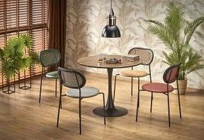 Стол обеденный Halmar OLMO (дуб золотой/черный)