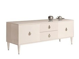 Тумба под телевизор Римини СОЛО (Бежевый/Серебро) РМТ-3(s)