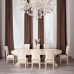 Стол VERSAL овальный, бук, мдф, 300 (350/400) х 110 х 78 см, бежевый патина | изображение 11