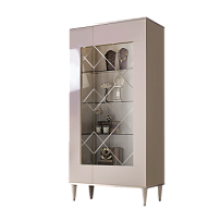 Витрина 2-ств. Римини (Слоновая кость/Серебро) (Правая) РМВ2-2С