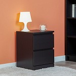 МАЛЬМ / VARMA Тумба прикроватная ИКЕА / IKEA 2, 40x54.8x40, шпон, черный | изображение 5